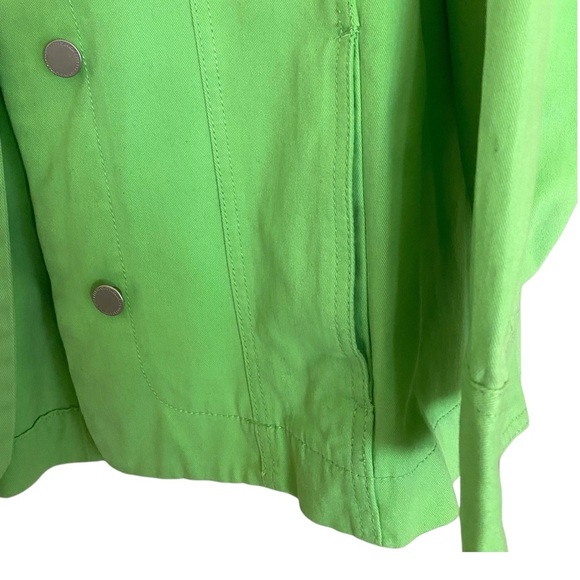 Tudor Court Green Denim Trucker Jacket Solid Color Jean Jacket Size XL NWOT - Picture 14 of 14